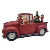 Hediye Dağıtan Noel Baba ve Elfleri Işıklı ve Müzikli Kar Küresi - 1