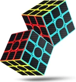 Karbon Fiber Etiket Kaplama Rubik Zeka Küpü - 2
