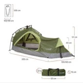 Where Tomorrow Dreieck Otomatik Çadır-Yeşil - 3