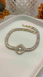 Aksesuar Çarşısı Baget Taşlı Su Yolu Çiçek Desenli Bieklik thumbnail 2