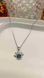 Aksesuar Çarşısı 316L Çelik Uzay Tasarımlı El Kolye thumbnail 2