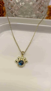 Aksesuar Çarşısı 316L Çelik Uzay Tasarımlı El Kolye Gold thumbnail 2