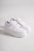VALENCİA Bağcıksız Cırt Cırtlı Ortopedik Taban Kadın Sneaker Ayakkabı BT Beyaz - 4