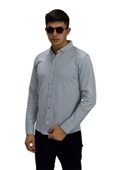 Erkek Spor Jakarlı Uzun Kol Gömlek R6530 BGL-ST03205 thumbnail 11