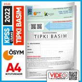 2022 Eylül KPSS LİSANS GY-GK ÖSYM Tıpkı Basım Çıkmış Soru Kitapçığı (Video Çözümlü Türkiye Geneli) - 1