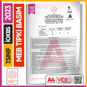 2023 7.Sınıf İOKBS BURSLULUK MEB Tıpkı Basım Çıkmış Soru Kitapçığı Video/PDF Çözümlü Türkiye Geneli - 1