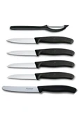 Victorinox 6 Parça Siyah Soyma Bıçak Seti Ve Soyacak - 1