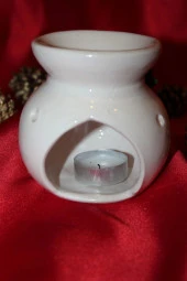 Buhardanlık Seramik Kabartma Çiçekli Buhurdanlık El İşi Kuş thumbnail 4