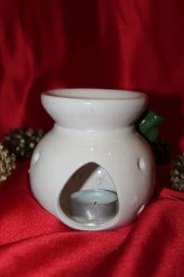 Buhardanlık Seramik Kabartma Çiçekli Buhurdanlık El İşi Kuş thumbnail 5