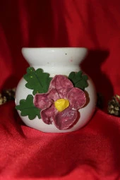 Buhardanlık Seramik Kabartma Çiçekli Buhurdanlık El İşi - 1