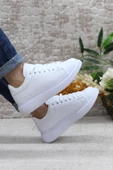 Fort B-150 Beyaz Rahat Kalın Taban Sneaker Erkek Spor Ayakkabı - 5