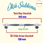 Petek Mobilya Mutfak Dolabı Ünite Çekmece Dolap Kulpları Düz Metal Kulp Kulbu Kulpu 128 Mm Beyaz thumbnail 2