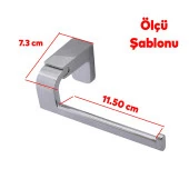 Tuvalet Kağıtlık Aparat Açık WC Kağıt Standı Bez Havluluk Paslanmaz Metal Sağlam Vidalı Krom Renk thumbnail 2