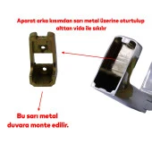 Tuvalet Kağıtlık Aparat Açık WC Kağıt Standı Bez Havluluk Paslanmaz Metal Sağlam Vidalı Krom Renk thumbnail 5