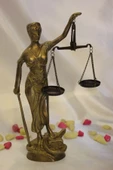 Pirinç Adalet Kadın Heykeli Themis Terazi Avukat Dekoratif Hakim Gold - 6