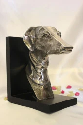 Kitap Tutucu Köpek Figürlü Metal Kitap Tutacağı Tazı Çifti - 6