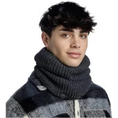 Buff Örgü Kaşkol Knitted & Fleece Neckwarmer Jarn Graphite Gri - 2