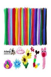 Okul Öncesi Etkinlik Seti 1 Paket Şönil Ponpon Oynar Göz Anaokulu ve Kreş Seti Pon Pon Tüylü Tel Oynargöz - 4