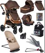Dört Dörtlük Takım 8 In 1 Baby Home 940 Travel Sistem Bebek Arabası 370 Sallanır Ana Kucağı - 4