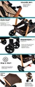 Dört Dörtlük Takım 8 In 1 Baby Home 940 Travel Sistem Bebek Arabası 370 Sallanır Ana Kucağı - 9