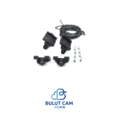 BULUT DİZAYN - Cam Balkon Emniyet Plastik Kilit - Boncuklu İp Zincir Takım Seti (SİYAH) - 2