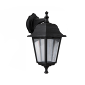 Kare Bahçe Aydınlatması Ters Aplik Optik Armatür Siyah - 1