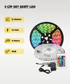 5 MT RGB Kumandalı / Animasyonlu Şerit LED (Tak Çalıştır) thumbnail 1