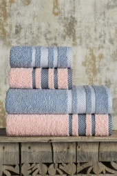 100 Pamuk 4lü Banyo Havlu Seti - 1