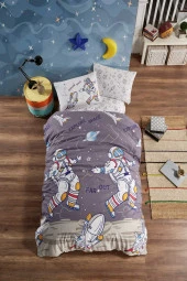 Newhome Ranforce Astronot Tek  Kişilik Nevresim Takımı thumbnail 1