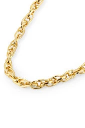 Tif Serisi Altın Kaplama Bakla Zincir Kadın Kolye Pdmk1 - 4