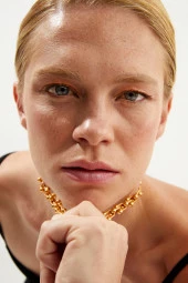 Tif Serisi Rose Gold Tif Zincir Kadın Kolye Pdmk3 - 1