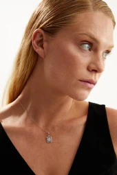 Baget Taşlı Kadın Kolye Pdmz10 - 4