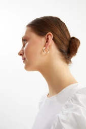 Limited Edition Halka Rose Gold Küpe Pdmy27 - 1