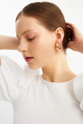 Limited Edition Yarım Halka Xl Rose Küpe Pdmy25 - 1