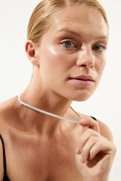 Tif Serisi Gümüş Renk Kadın Kolye Pdmk7 - 3