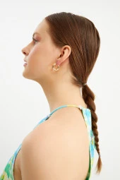 Limited Edition Halka Small Rose Gold Küpe Pdmy28 - 3