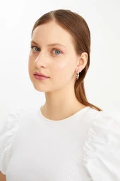 Limited Edition Shakira Salsa Serisi Çelik Renkli Taşlı Küpe Pdmy21 - 3