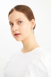 Limited Edition Shakira Salsa Serisi Çelik Gümüş Taşlı Küpe Pdmy20 - 4