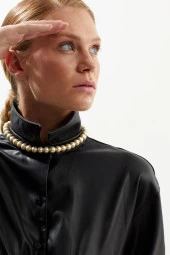 Edith Serisi Cam Büyük Inci Kolye Pdmd02 - 2