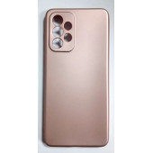 Samsung Galaxy A33 5G Uyumlu Rose Gold Kadife Dokulu Yumusak Kilif - 1
