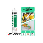 CERESİT CS 225 SİLİKON ŞEFFAF 280 GR x 25 ADET - 1