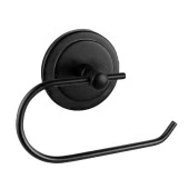 Yapışkanlı Tuvalet Kağıtlık Aparat Açık WC Kağıt Standı Bez Havluluk Paslanmaz Metal Sağlam Siyah Renk thumbnail 3