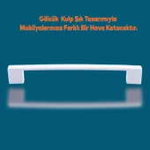 Gölcük Düz Mobilya Mutfak Dolap Çekmece Dolabı Kapak Metal Kulpu Kulbu Kulpları Beyaz 160 Mm - 16 Cm - 3