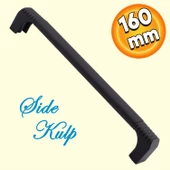 Side Çekmece Dolap Kulpu Mutfak Kulbu Metal Kulp Mobilya Dolabı Kulpları Renk (160 MM-16.0 CM) Siyah - 1