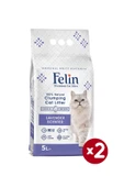 Felin Lavanta Kokulu Topaklanan İnce Taneli Kedi Kumu 5Lx2 - 1