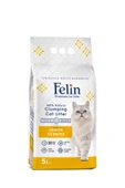 Felin Limon Kokulu Topaklanan İnce Taneli Kedi Kumu 5L - 1