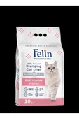 Felin Bebek Pudrası Kokulu Topaklanan İnce Taneli Kedi Kumu 10L - 1