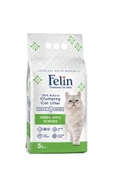 Felin Yeşil Elma Kokulu Topaklanan İnce Taneli Kedi Kumu 5L - 1