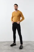 Erkek Koyu Lacivert Straight Fit Jean Pantolon - 3
