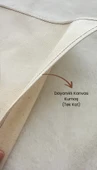 Minimal Kabe Işlemeli Keten Seccade Namazlık - Çeyizlik Hediyelik Çanta Seccadesi - 2